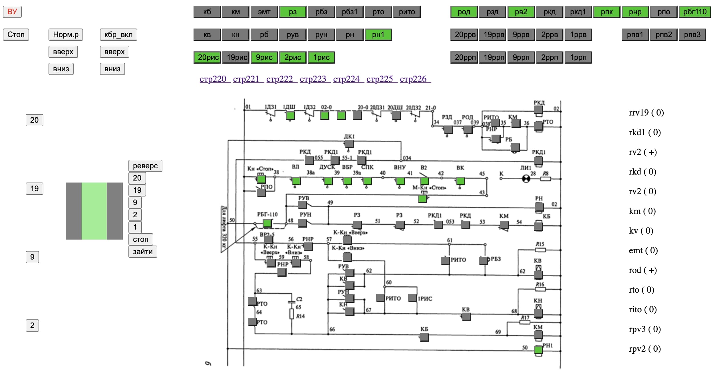 Here you can see how electromechanic schema logic works